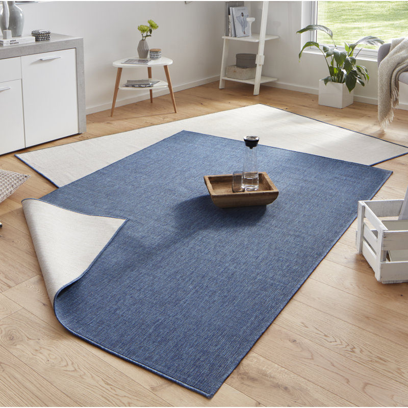 Miami Flatweave Blue Rug, Rectangle 160cm x 230cm