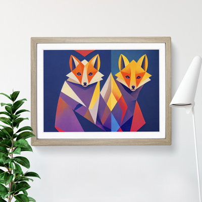 Two Abstract Foxes Vol.1 - Framed Print