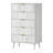 Fluted 5-Drawer Dresser For Bedroom, 28" Modern Chest Of Drawers With Deep Drawers, Curved Profile Design, Wood Drawer Organizer For Living Room, Hallway, Nursery, Hallway Closet-1760411357