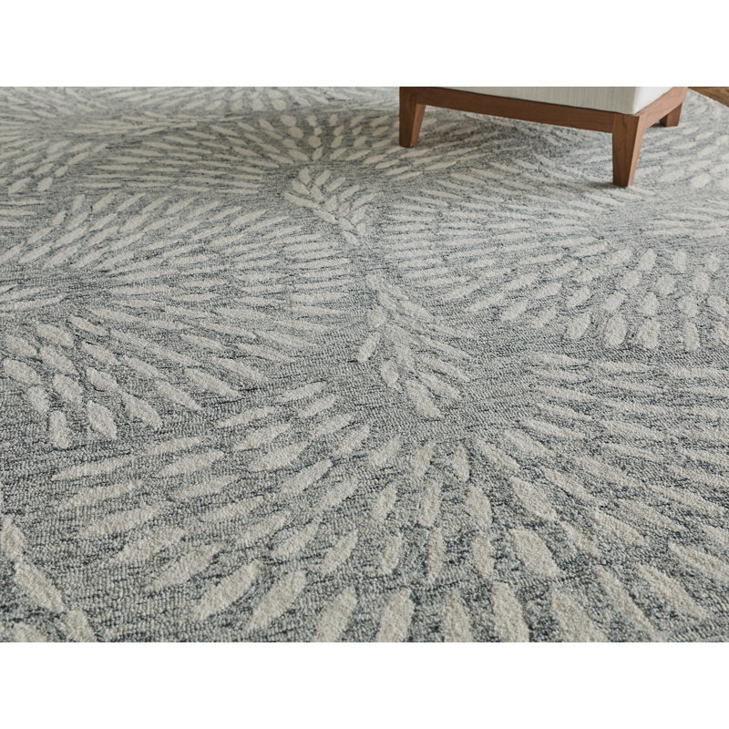 Wallace Modern Floral & Botanical Gray Area Rug, Rectangle 10' x 14'