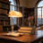Kandace Antique Vintage Nickle Sleek White Glass Shade Bankers Table Lamp With Pull Switch For Living Room-122625798-129105554
