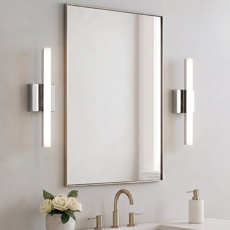 Jhalia 15.7“ Dimmable LED Bath Bar Vanity Light, 6500K (Cold White), 4.3" H x 15.7" W x 2.87" D