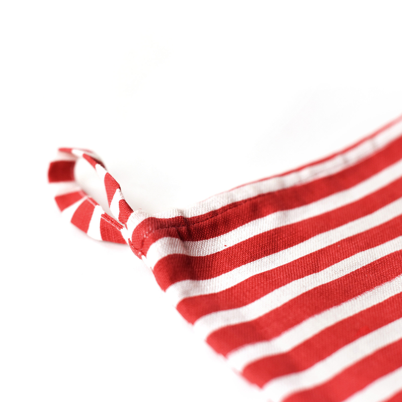 Red Stripe Ruffle Stocking