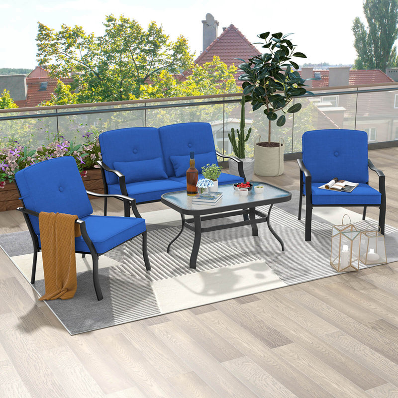 Ensemble de 4 meubles de patio Winston Porter