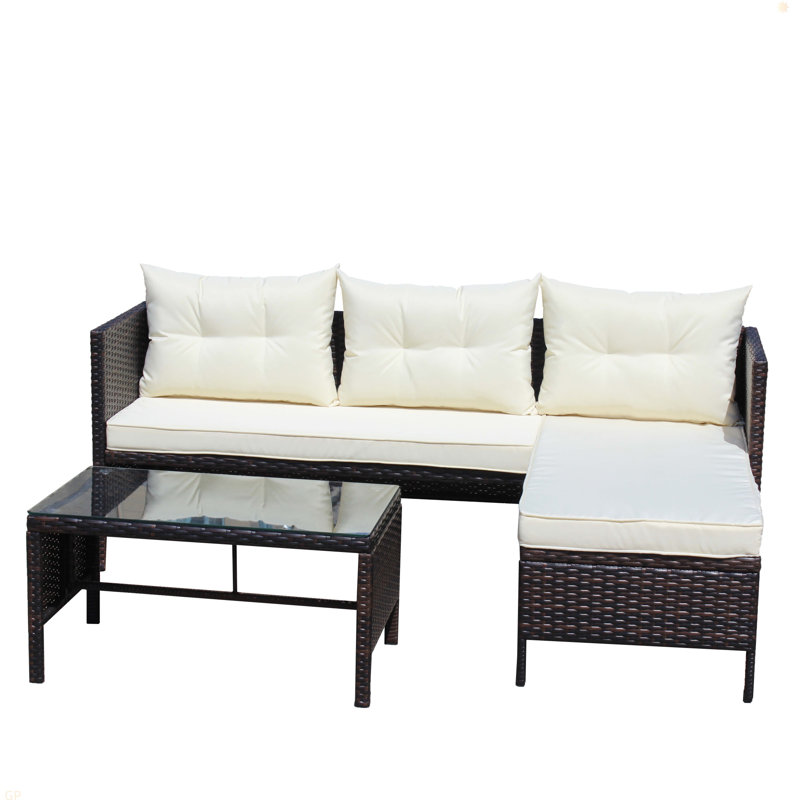 Canapé modulaire avec coussins de siège pour l'extérieur