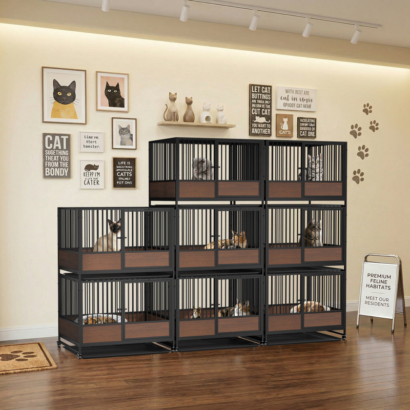 Biston Portable Cat Cage, 183cm H x 83cm W x 65.5cm D