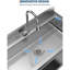 Évier utilitaire autoportant en acier inoxydable de 39,4 po à cuve simple avec tuyau d'eau chaude / froide pour la cuisine, la salle de lavage, le garage et le restaurant