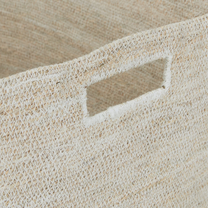 Panier à linge Essential avec poignées, Blanc, H 12 po x l 13 po x P 13 po