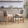 Alayha Upholstered 26'' Counter Stool with Solid Wood Frame