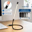 Lot de 2 lampes DEL portatives alimentées par USB pour claviers d'ordinateurs portables et ordinateurs, en noir et bleu, avec bras flexibles, variateur tactile, position ajustable et idéales pour la frappe nocturne.