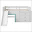 Lit mezzanine double pleine grandeur avec glissade