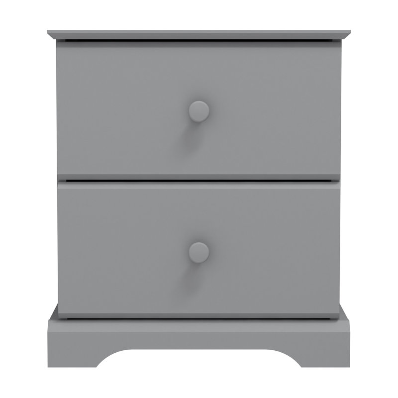 Table de chevet 2 tiroirs Ilmi, Gris