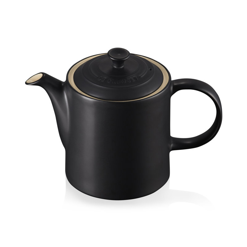 Le Creuset Stoneware Grand Teapot 1.3L, Satin Black