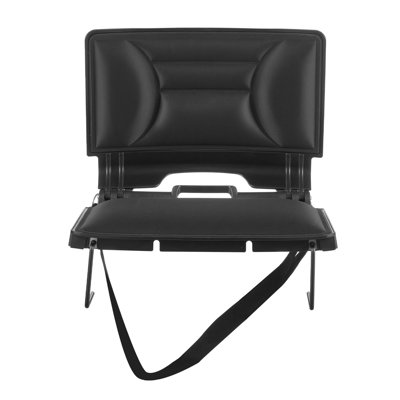 Siège de stade pliable de qualité supérieure avec support dorsal - fauteuil de gradin portatif, coussin rembourré épais, crochets réglables et sangle de transport pour les jeux sportifs et les événements extérieurs