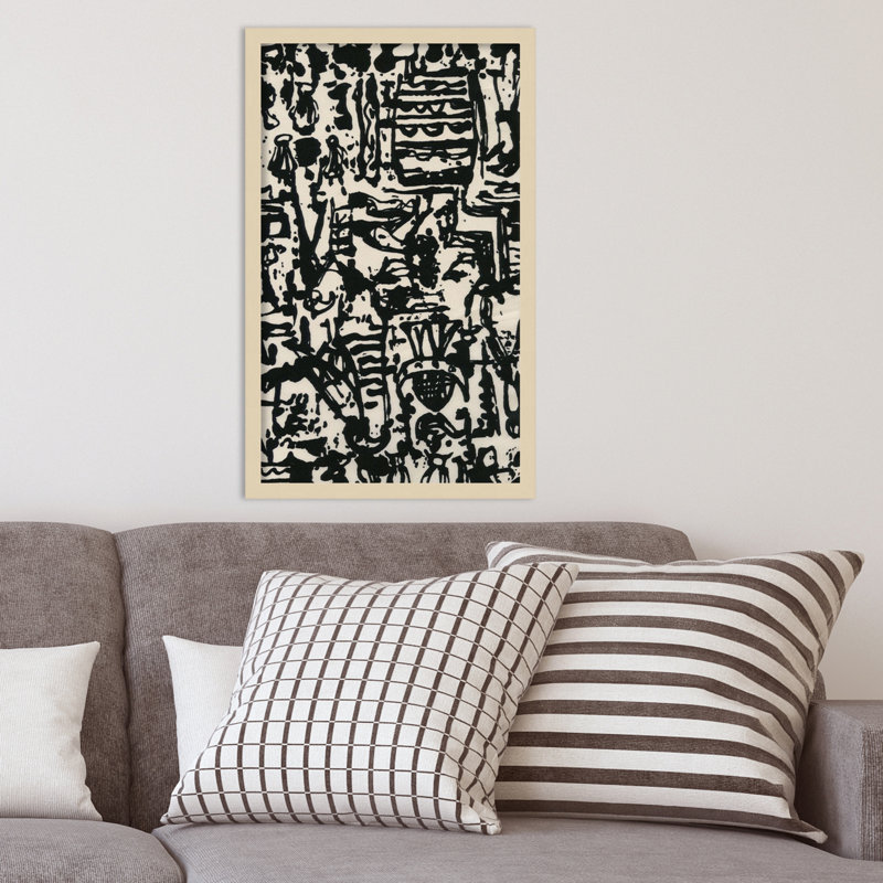Graphic Mod Abstract II by Baxter Mill Archive, 27" H x 16" W, Black