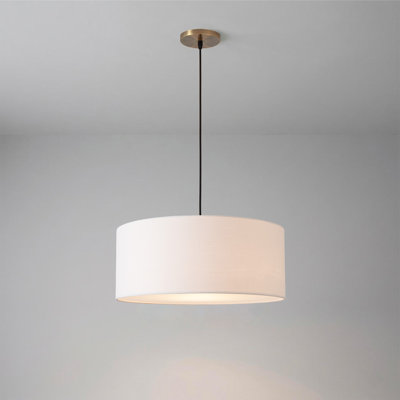 Stretch 15"D Pendant,Weathered Brass Steel Body, Steel Base, Not Included ELV Dimmer