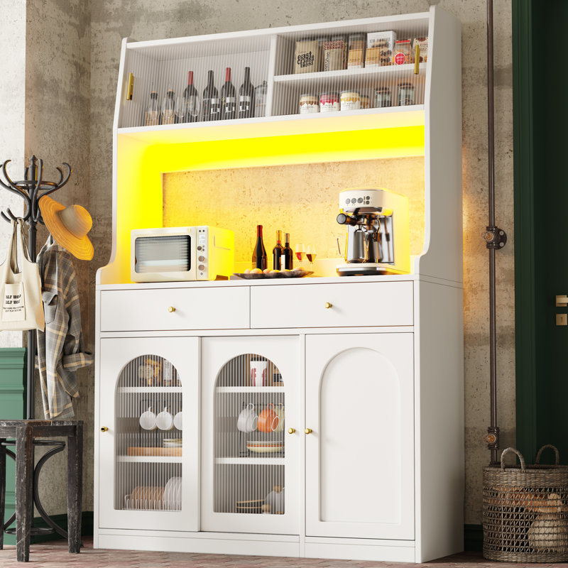 180cm Kitchen Pantry, White