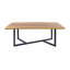 Table de salle à manger en bois brun avec base en métal noir 79 po x 40 po x 30 po