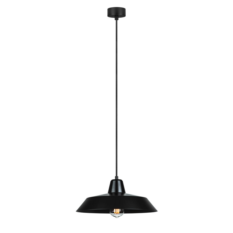 Cinco 1 - Light Black Dome Pendant, Black