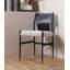 Fauteuil à dossier simple en cuir Light Luxury Home Modern