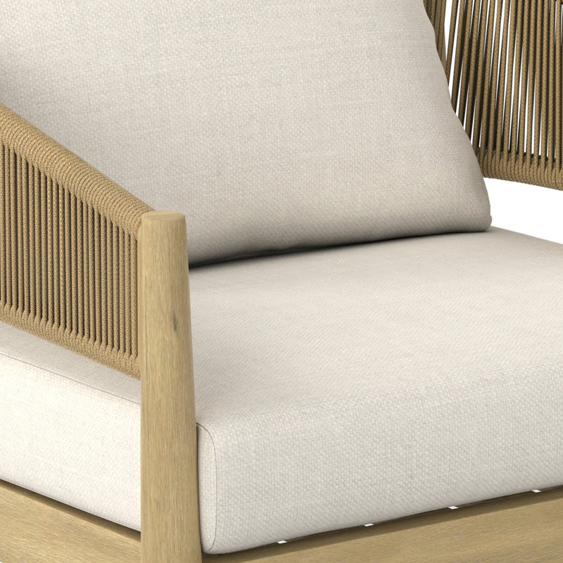 Chaise de patio en acacia avec coussin