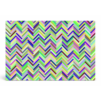 Multicolor Chevron Herringbone Pattern — Landscape Canvas Wall Art
