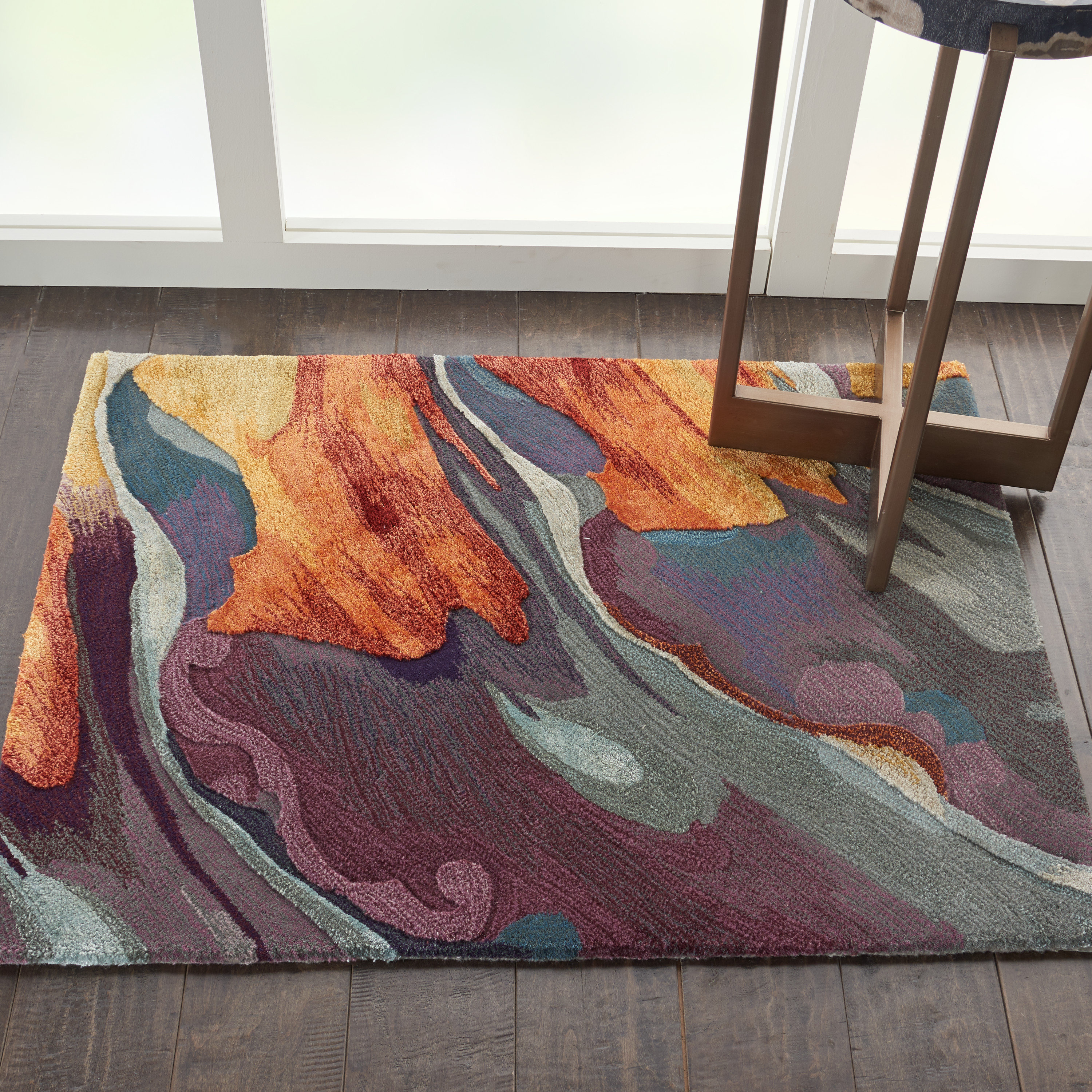 Prismatic Abstract Hand-Tufted Multicolor Area Rug & Reviews | Wayfair