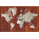 " Old World Map Rust " Mixed Media Print