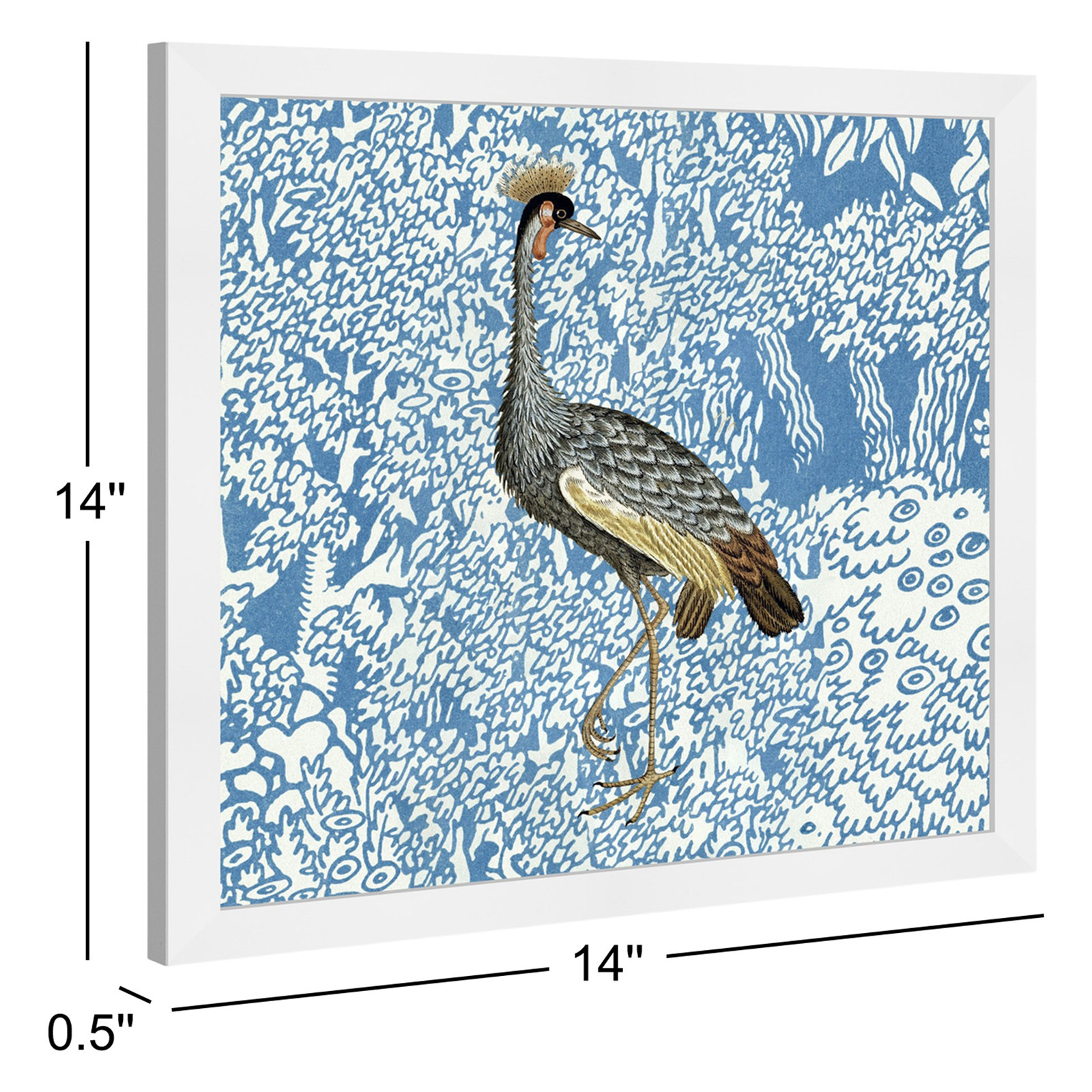Bird Pose 2 by Oliver Gal, White, 14" H x 14" W x 0.5" D