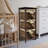 Jhavon 3 Drawer Wooden Cabinet with Wicker Storage Baskets and Brown Bear Design for Home Organization