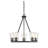 Macklin 5-Light Shaded Wagon Wheel Chandelier in Matte Black-821801568