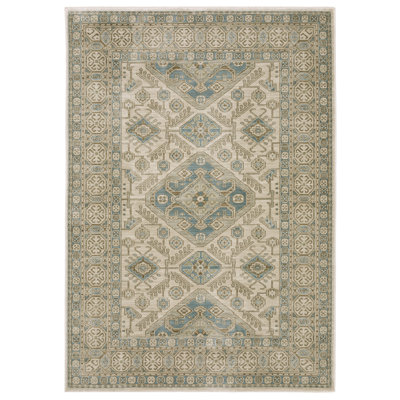 Graicyn Global Traditonal Beige/ Teal Area Rug