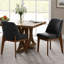 Chaises de salle à manger rembourrées en similicuir (lot de 2)-116530376-112912426