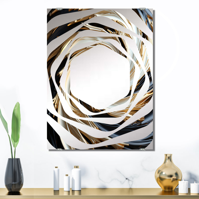 Miroir mural Caleiah - Abstract Spirals MIR137903, 32 po x 24 po