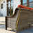 3 - Person All Weather Patio Furniture Sofa , Outdoor Wicker Rattan High Back Sofa With Cushions-997872169