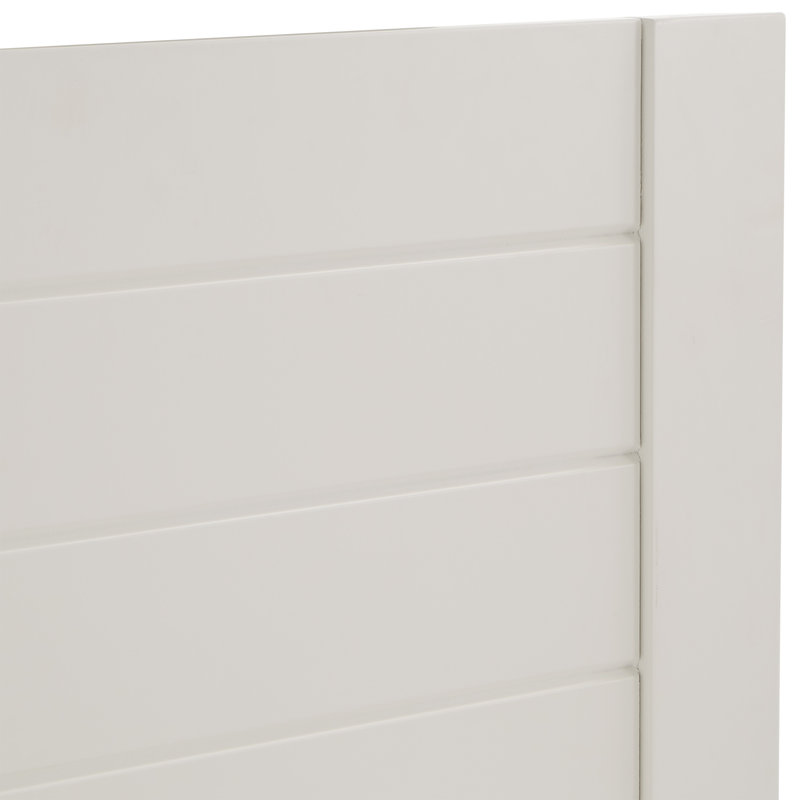 Ayaan Solid Wood Platform Bed, Cream, Queen