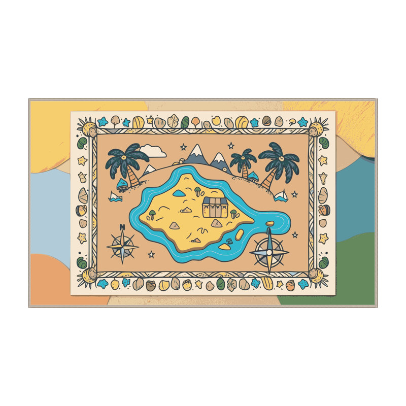Tapis pour enfants Sunside Sails Pirates, Rectangle de 5 pi x 8 pi