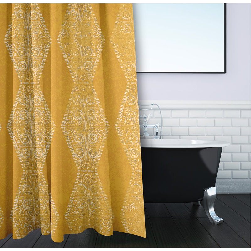 Harrel Single Shower Curtain, Gold
