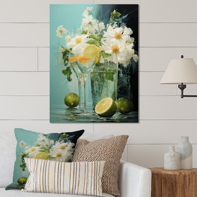 Cocktail Gin Fizz Fantasy - Art mural en métal cocktails