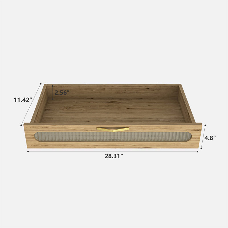 Coffee Bar Cabinet, Modern Farmhouse Buffet Sideboard  with Drawer and Adjustable Shelf