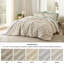 Ensemble d'édredon pour grand lit Beige, ensemble de lit touffeté Boho, literie à carreaux Shabby Chic, 3 pièces, 1 édredon géométrique à carreaux et 2 taies décoratives