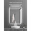 Miroir intelligent pour meuble-lavabo à DEL 20 * 28 pouces avec affichage de l'heure et de la température, équipé d'un désembuage et d'un éclairage dégradé en 3 couleurs.