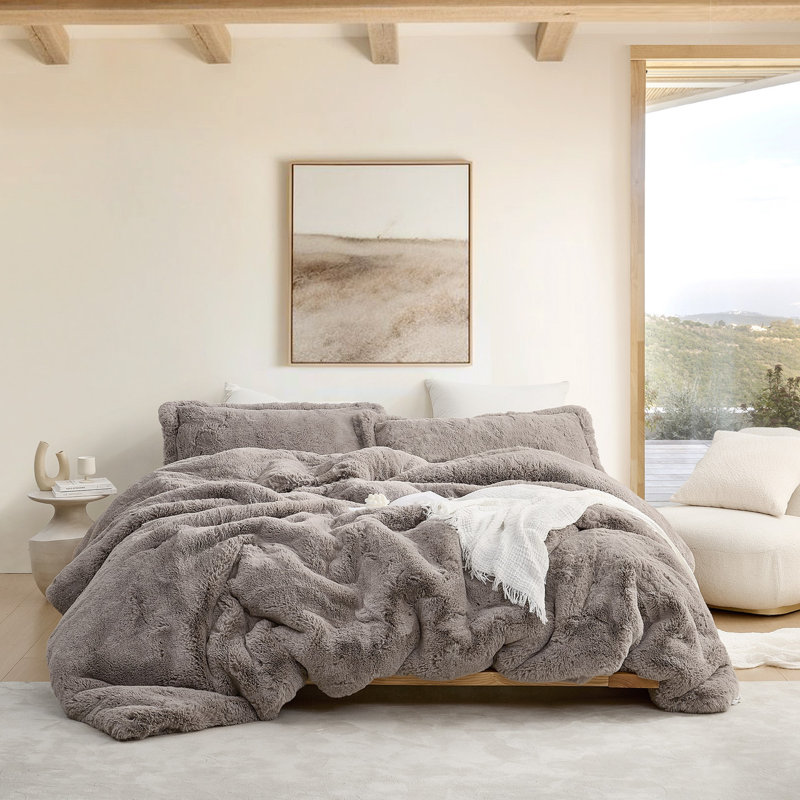 1250 Chunky Bunnies 2X - Coma Inducer Oversized Comforter Set - Taupewood, California King Comforter + 4 Pillow Shams