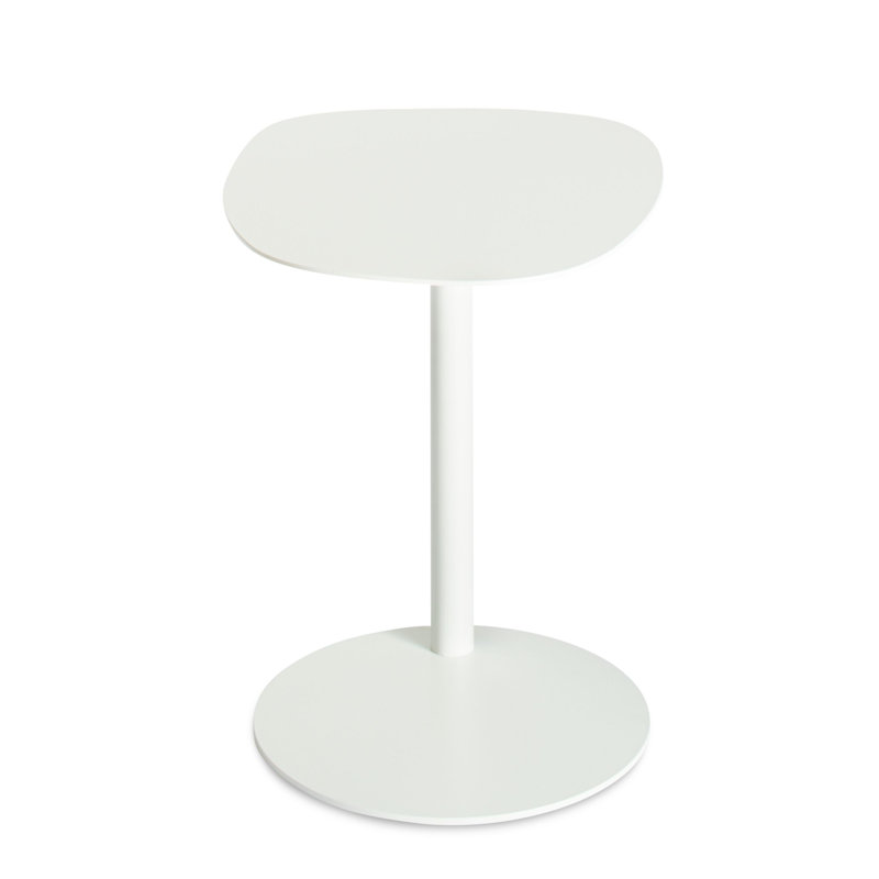 Swole Single End Table, White, 20" H x 20" W x 15" D