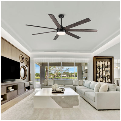 Ventilateur de plafond 72 po avec pales en contreplaqué pour salle à manger