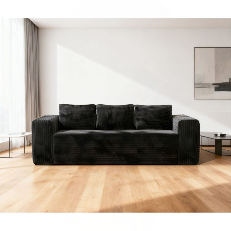 Canapé Cloud dans une boîte, canapé désossé, canapé en velours côtelé à assise profonde confortable, comprimé, sans assemblage, mousse à mémoire de forme, petits lits modernes pour petits espaces, appartement