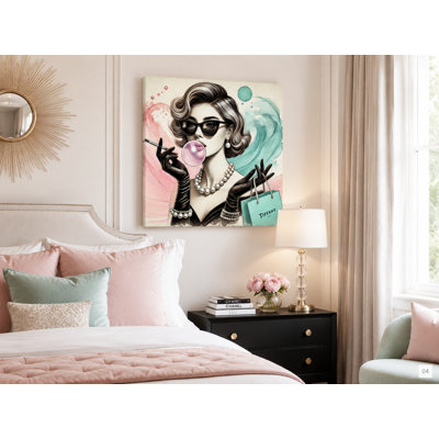 Art mural rétro Glamour: élégance inspirée de Tiffany