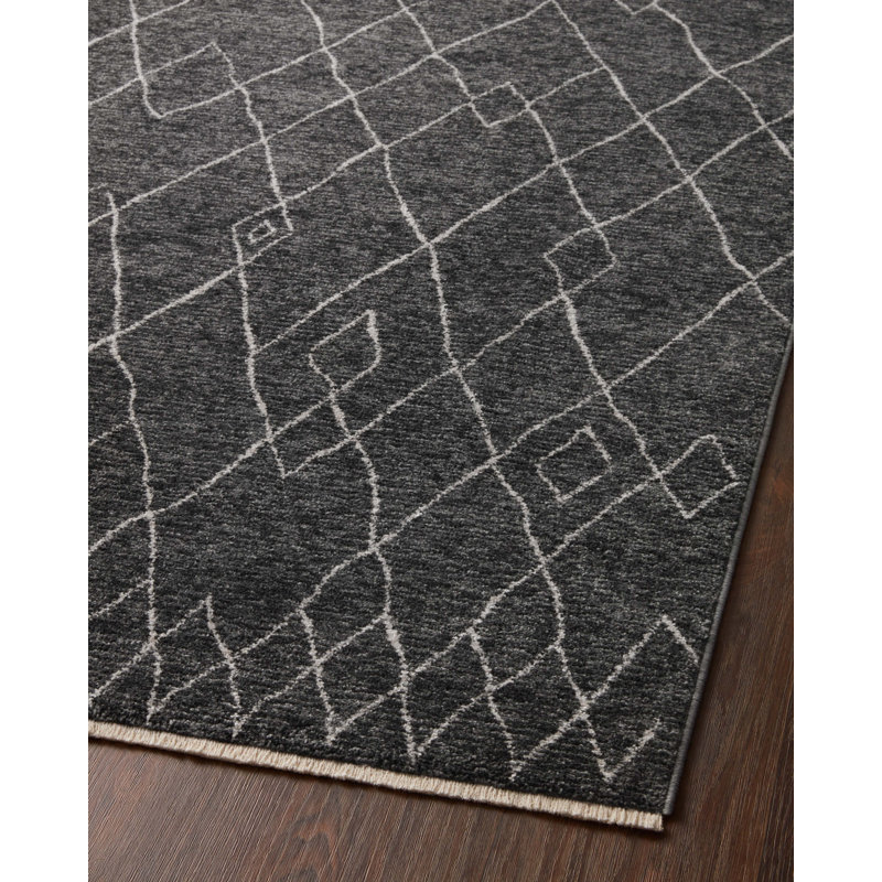 Vance Charcoal and Ivory Moroccan Tribal Area Rug
