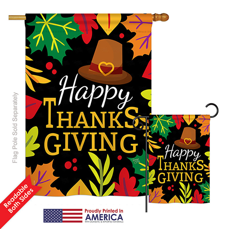 Ensemble de drapeaux en polyester 2 pièces Magna Happy Thanksgiving