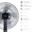 Silent Storm 45cm Oscillating Pedestal Fan-1800643717